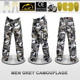 Men Motorbike Camouflage Cargo Jeans Pants Reinforced with DuPont™ Kevlar® fiber